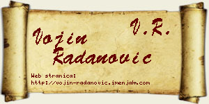 Vojin Radanović vizit kartica